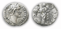 Antonius Pius 145-161 n.Chr. (Ø 18 mm)